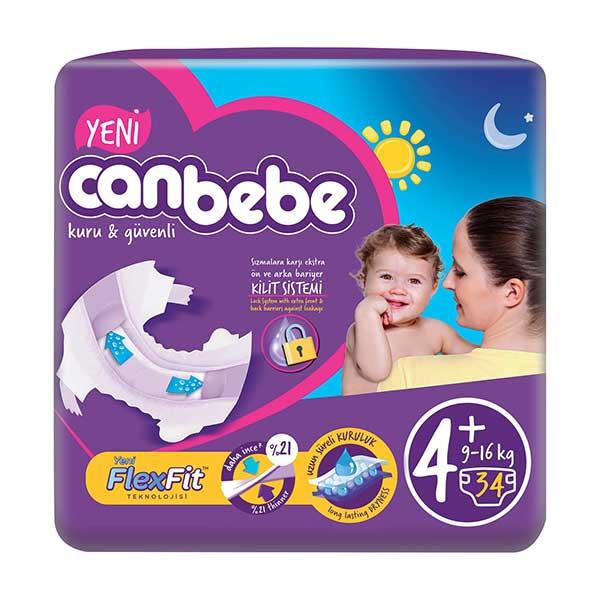 پوشک جان به به سایز 4+ تعداد 42عددی (canbebe)